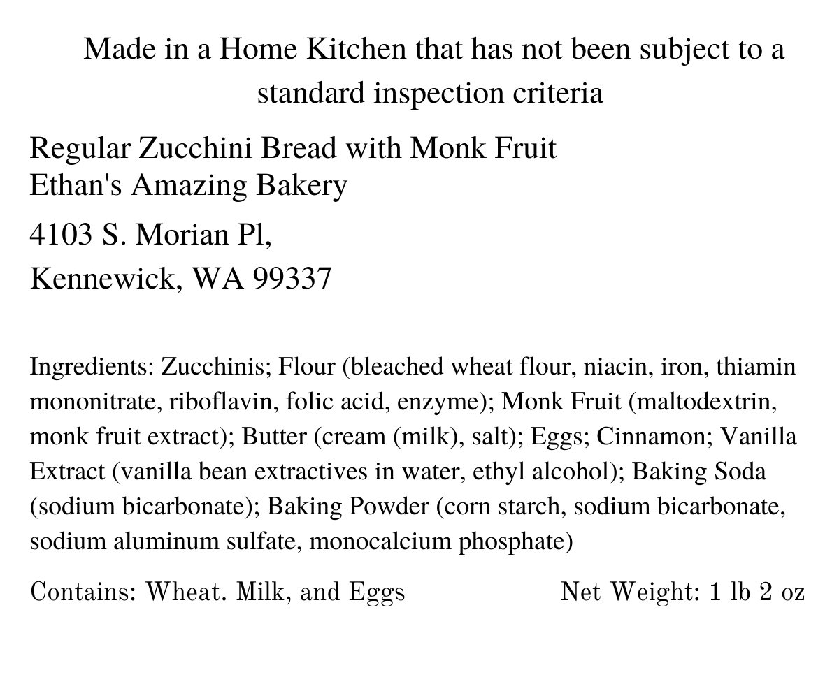 Zucchini Bread with Monk Fruit